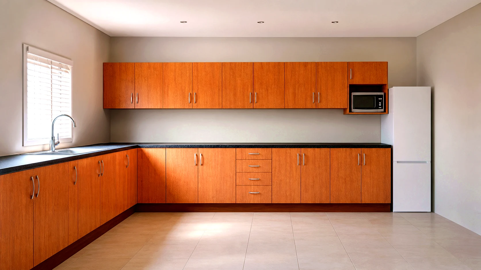 Completed fitted kitchen cabinetry